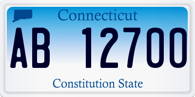 CT license plate AB12700