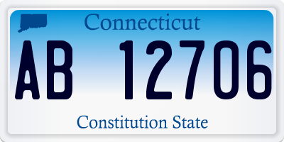 CT license plate AB12706