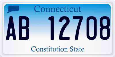 CT license plate AB12708