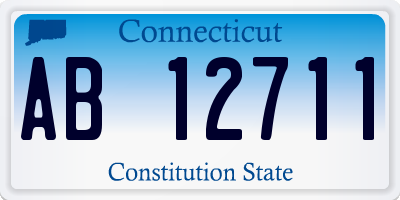 CT license plate AB12711