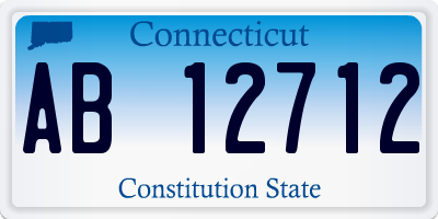 CT license plate AB12712