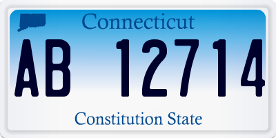 CT license plate AB12714