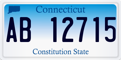 CT license plate AB12715