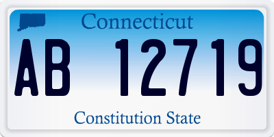 CT license plate AB12719