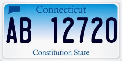 CT license plate AB12720