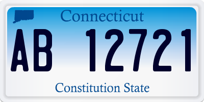 CT license plate AB12721