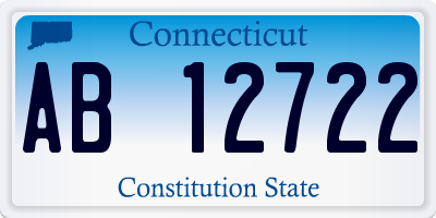 CT license plate AB12722