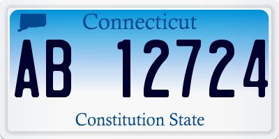 CT license plate AB12724