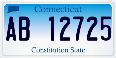 CT license plate AB12725