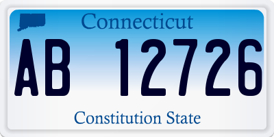 CT license plate AB12726