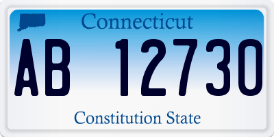 CT license plate AB12730