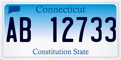 CT license plate AB12733