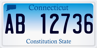 CT license plate AB12736