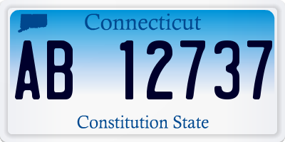 CT license plate AB12737