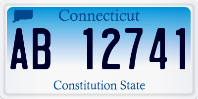 CT license plate AB12741