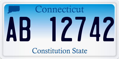 CT license plate AB12742