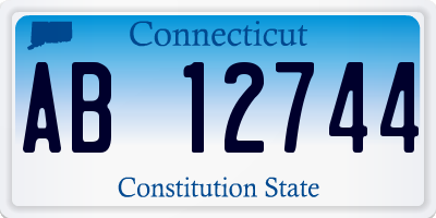 CT license plate AB12744