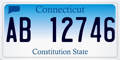 CT license plate AB12746