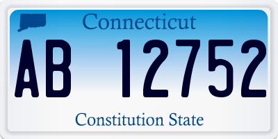 CT license plate AB12752