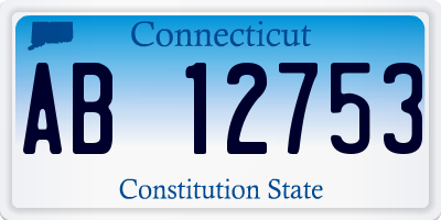 CT license plate AB12753