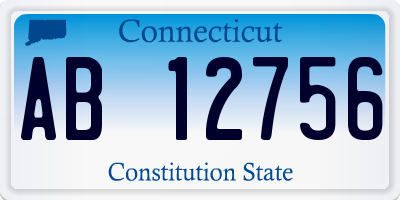 CT license plate AB12756