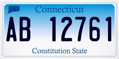 CT license plate AB12761