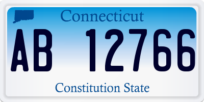 CT license plate AB12766