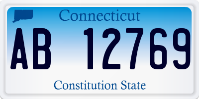 CT license plate AB12769