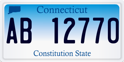 CT license plate AB12770