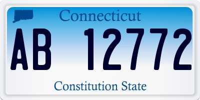 CT license plate AB12772