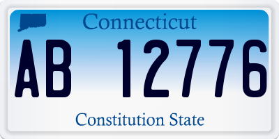 CT license plate AB12776