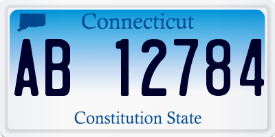 CT license plate AB12784