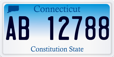 CT license plate AB12788