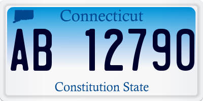 CT license plate AB12790