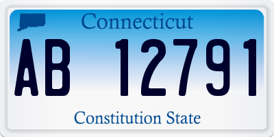 CT license plate AB12791