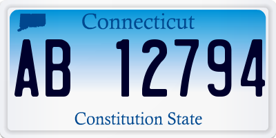 CT license plate AB12794