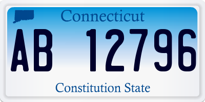 CT license plate AB12796