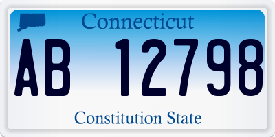 CT license plate AB12798