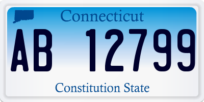 CT license plate AB12799