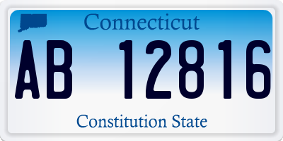 CT license plate AB12816