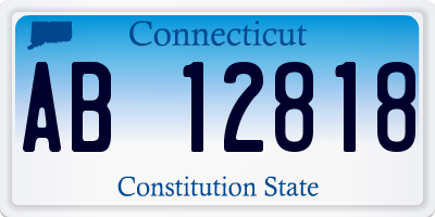 CT license plate AB12818