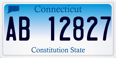 CT license plate AB12827