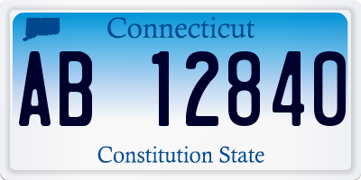 CT license plate AB12840