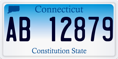 CT license plate AB12879