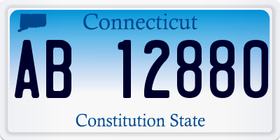 CT license plate AB12880