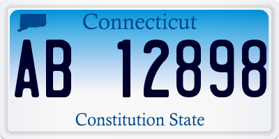 CT license plate AB12898