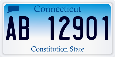 CT license plate AB12901