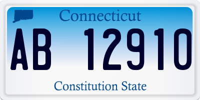 CT license plate AB12910