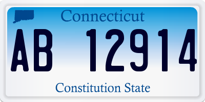 CT license plate AB12914