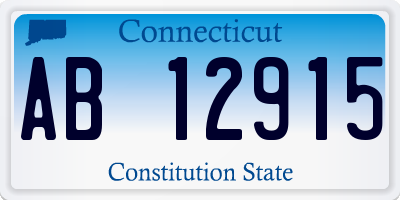CT license plate AB12915
